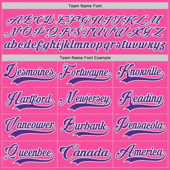 Custom Pink Purple-White Hockey Lace Neck Jersey Custom Pink Purple-White Hockey Lace Neck Jersey