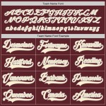 Custom Burgundy Cream-Black Hockey Jersey Custom Burgundy Cream-Black Hockey Jersey