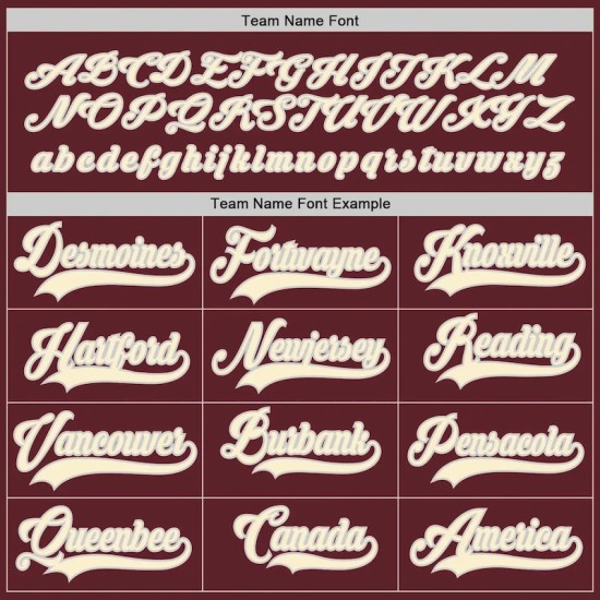 Custom Burgundy Cream-Black Hockey Jersey Custom Burgundy Cream-Black Hockey Jersey