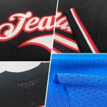 Custom Light Blue Red-White Mesh Authentic Throwback Baseball Jersey Custom Light Blue Red-White Mesh Authentic Throwback Baseball Jersey