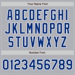 Custom Gray Royal Pinstripe White Two-Button Unisex Softball Jersey Custom Gray Royal Pinstripe White Two-Button Unisex Softball Jersey