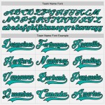 Custom White Aqua-Black Hockey Lace Neck Jersey Custom White Aqua-Black Hockey Lace Neck Jersey