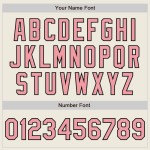 Custom Cream (Black Medium Pink Pinstripe) Medium Pink-Black Authentic Baseball Jersey Custom Cream (Black Medium Pink Pinstripe) Medium Pink-Black Authentic Baseball Jersey