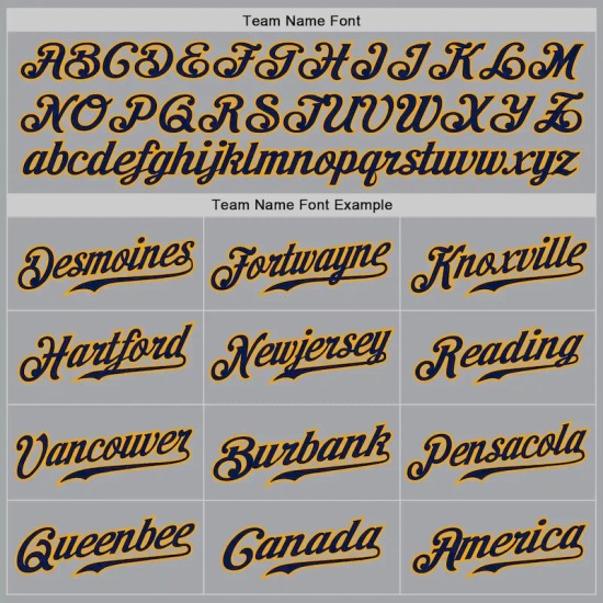 Custom Gray Navy Pinstripe Navy-Gold Authentic Baseball Jersey Custom Gray Navy Pinstripe Navy-Gold Authentic Baseball Jersey