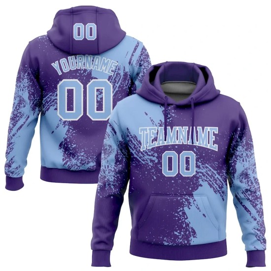 Custom Stitched Purple Light Blue-White 3D Pattern Design Abstract Brush Stroke Sports Pullover Sweatshirt Hoodie Custom Stitched Purple Light Blue-White 3D Pattern Design Abstract Brush Stroke Sports Pullover Sweatshirt Hoodie