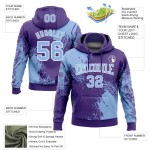 Custom Stitched Purple Light Blue-White 3D Pattern Design Abstract Brush Stroke Sports Pullover Sweatshirt Hoodie Custom Stitched Purple Light Blue-White 3D Pattern Design Abstract Brush Stroke Sports Pullover Sweatshirt Hoodie