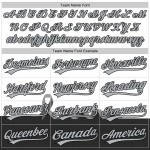 Custom White Gray-Black 3D Brain Cancer Ribbon Authentic Baseball Jersey Custom White Gray-Black 3D Brain Cancer Ribbon Authentic Baseball Jersey