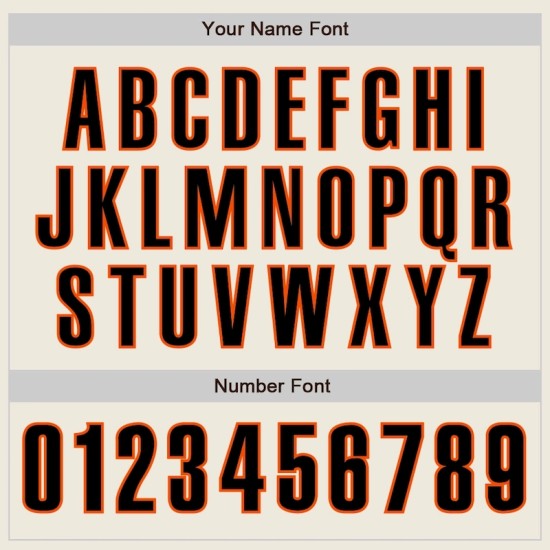 Custom Cream Black-Orange Authentic Baseball Jersey Custom Cream Black-Orange Authentic Baseball Jersey