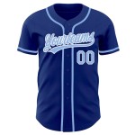 Custom Royal Light Blue-White Authentic Baseball Jersey Custom Royal Light Blue-White Authentic Baseball Jersey