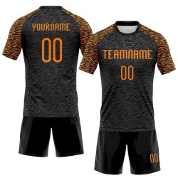 Custom Black Bay Orange Animal Print Sublimation Volleyball Uniform Jersey Custom Black Bay Orange Animal Print Sublimation Volleyball Uniform Jersey