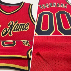 Custom Red Cream Authentic Throwback Basketball Jersey Custom Red Cream Authentic Throwback Basketball Jersey