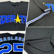 Custom Black Royal-White Authentic Baseball Jersey Custom Black Royal-White Authentic Baseball Jersey